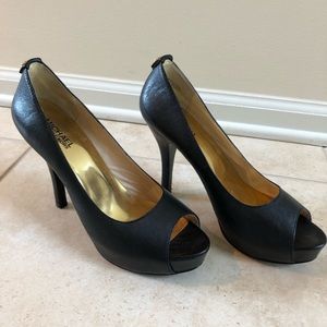 Michael Kors: black peep toe heels